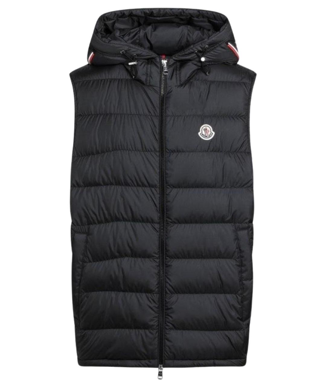 MONCLER Черный полиэстеровый жилет, фото 1