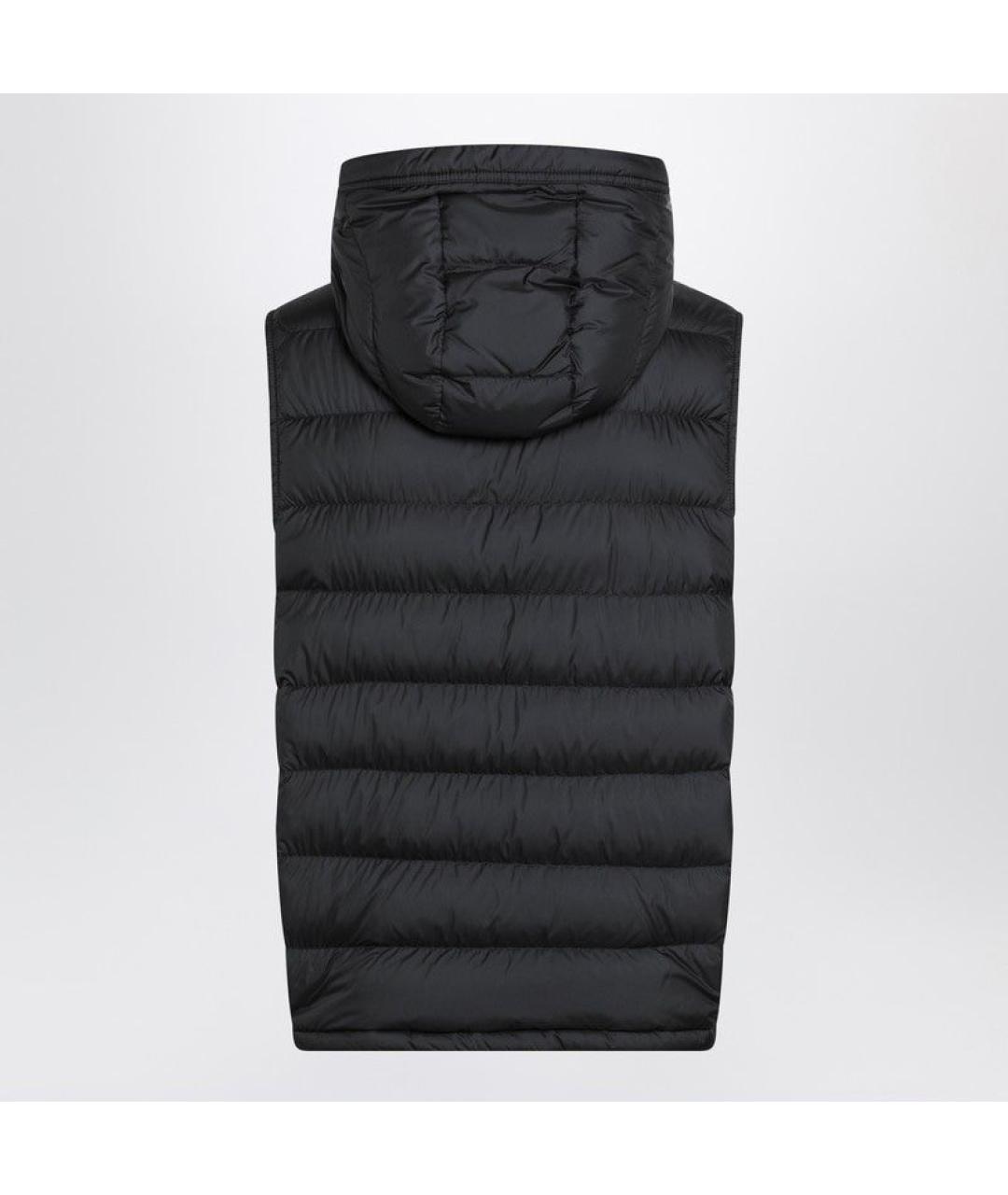 MONCLER Черный полиэстеровый жилет, фото 2