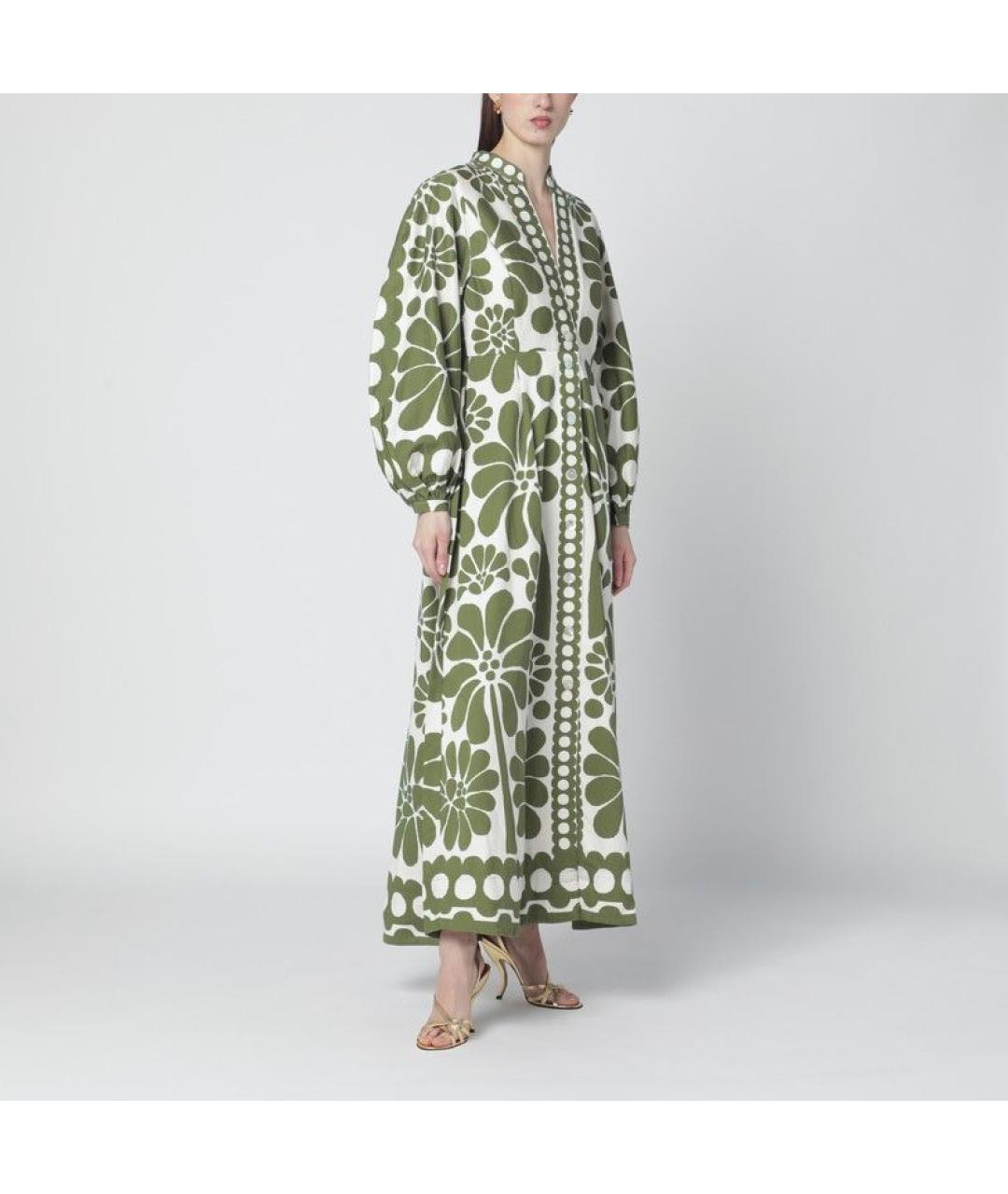 FARM RIO Зеленые хлопковое платье, фото 3