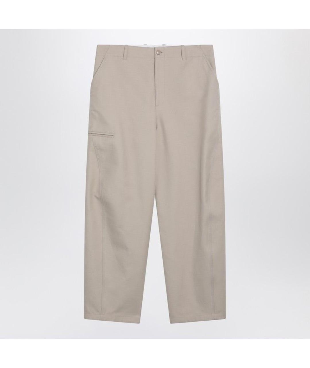 GIVENCHY Бежевые хлопковые повседневные брюки, фото 3