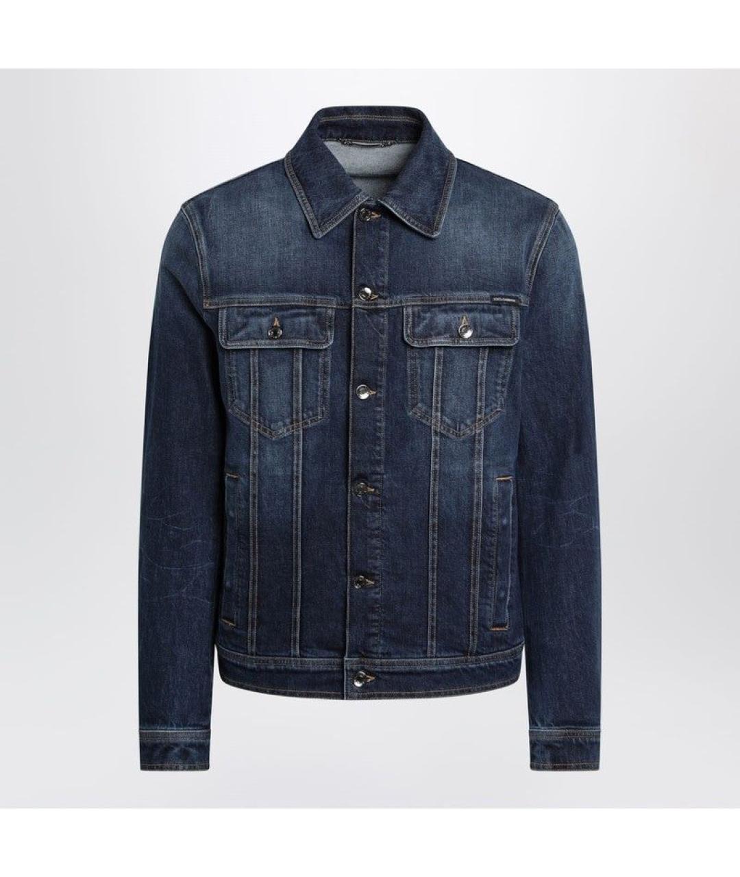 DOLCE&GABBANA Синяя хлопковая куртка, фото 3