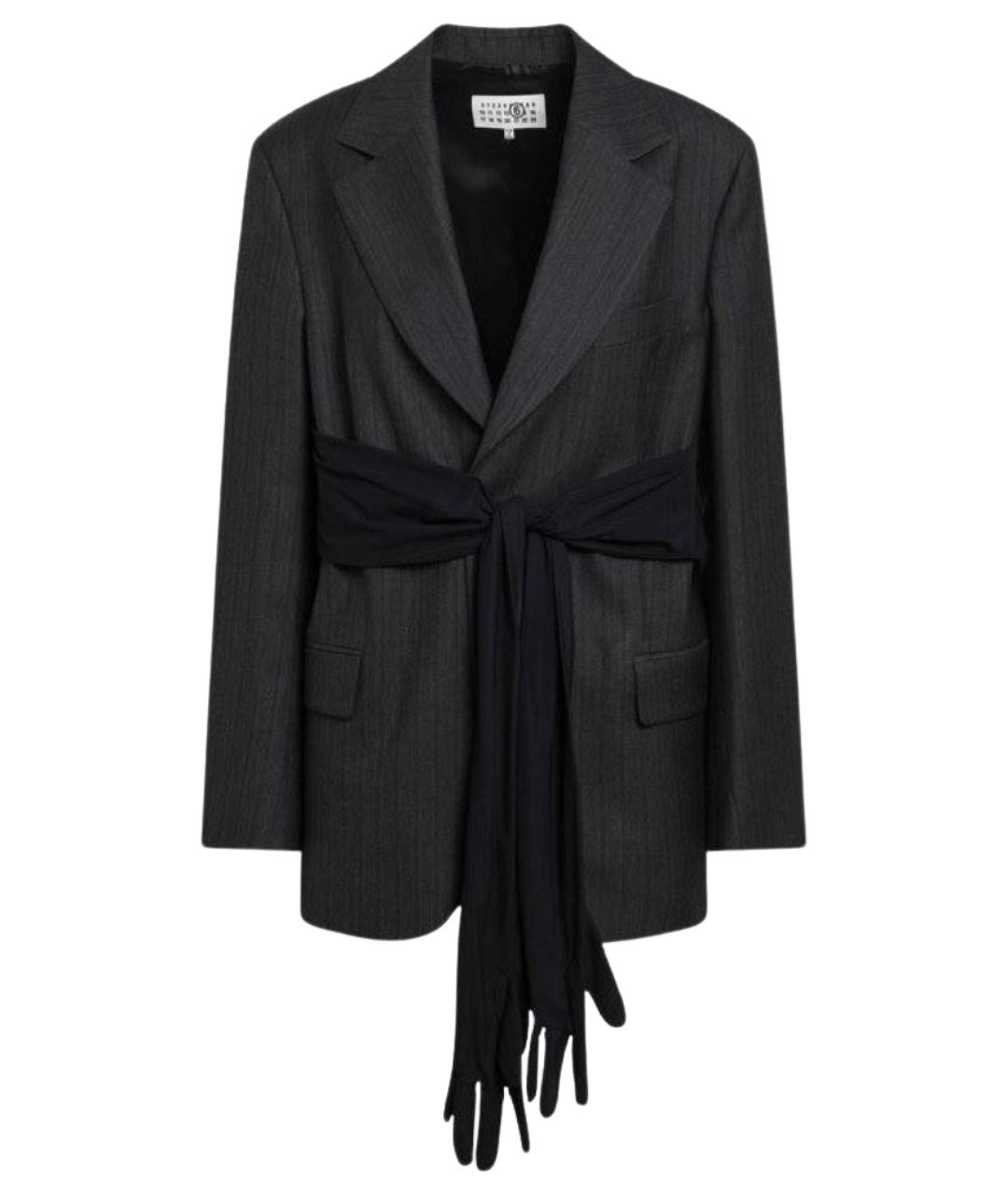 MM6 MAISON MARGIELA Черный шерстяной жакет/пиджак, фото 1