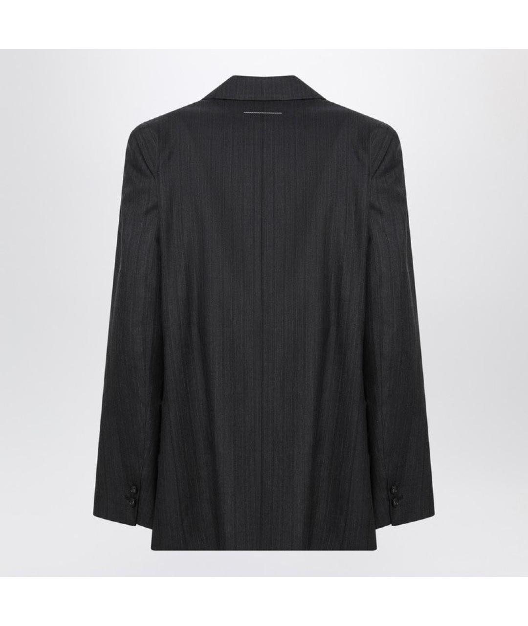 MM6 MAISON MARGIELA Черный шерстяной жакет/пиджак, фото 2