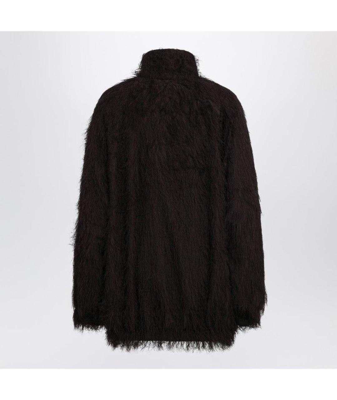 THE FRANKIE SHOP Коричневая полиэстеровая шуба, фото 2