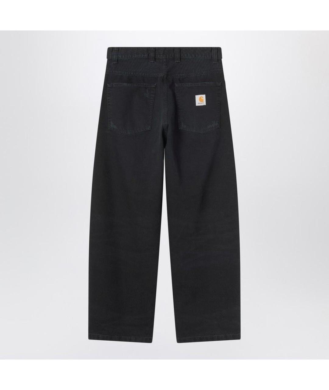 CARHARTT WIP Черные хлопковые прямые джинсы, фото 2