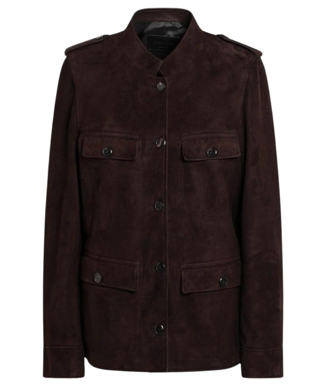 PRADA Коричневая замшевая куртка, фото 1