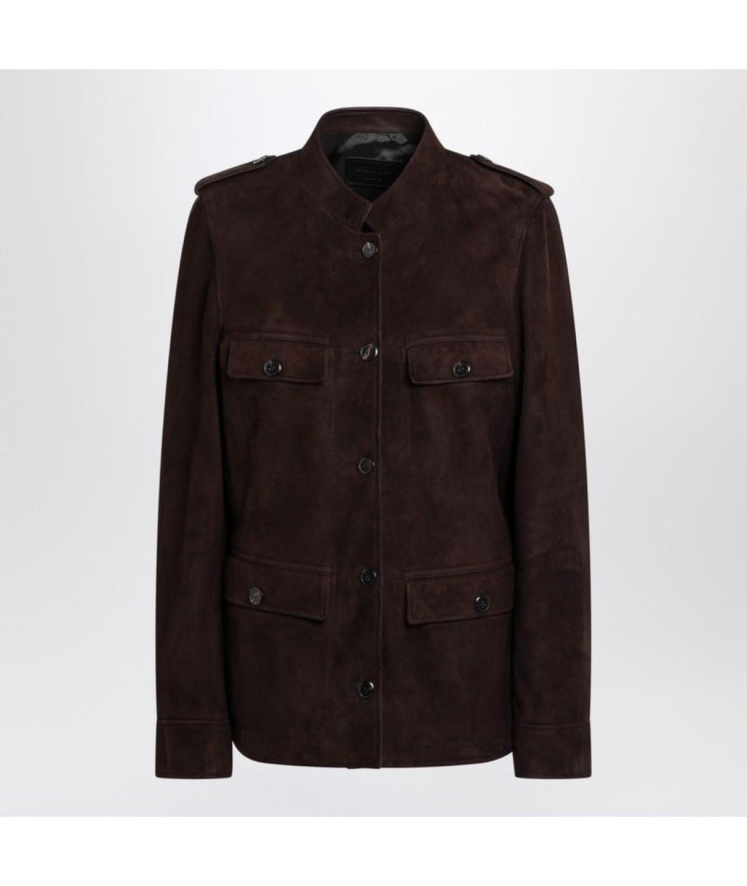 PRADA Коричневая замшевая куртка, фото 3