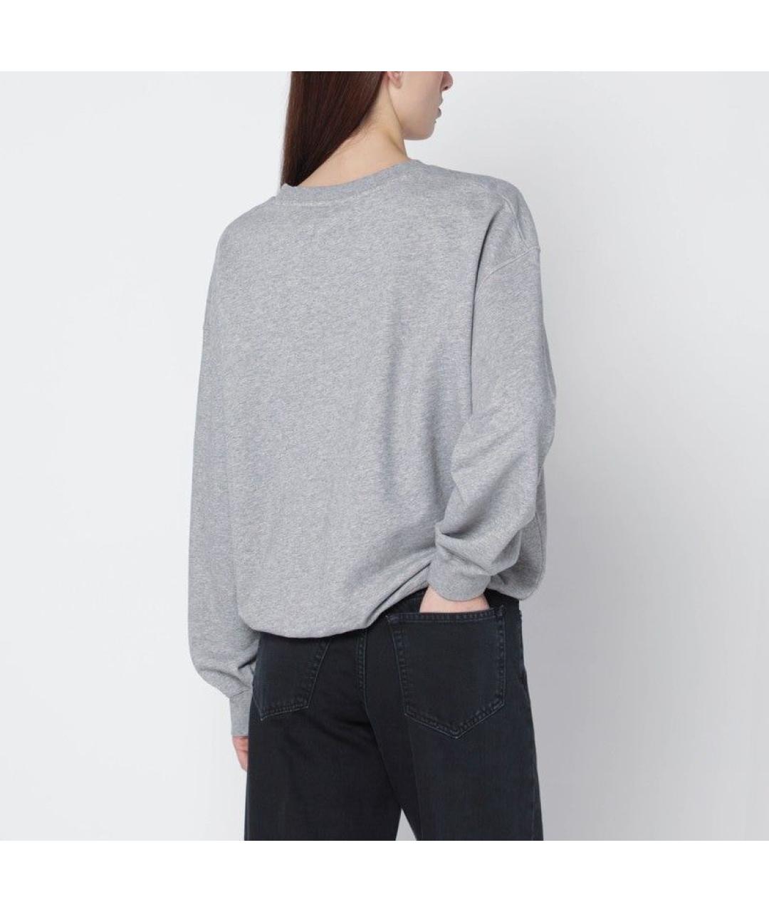 GANNI Серый хлопковый джемпер / свитер, фото 4