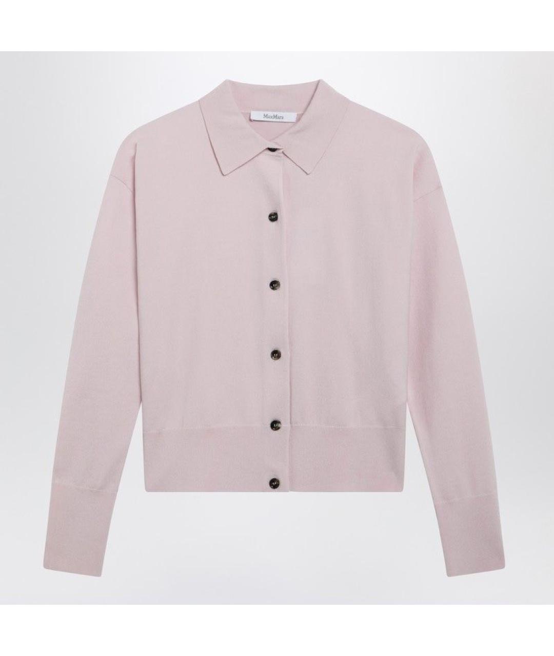 MAX MARA Розовый шерстяной кардиган, фото 3