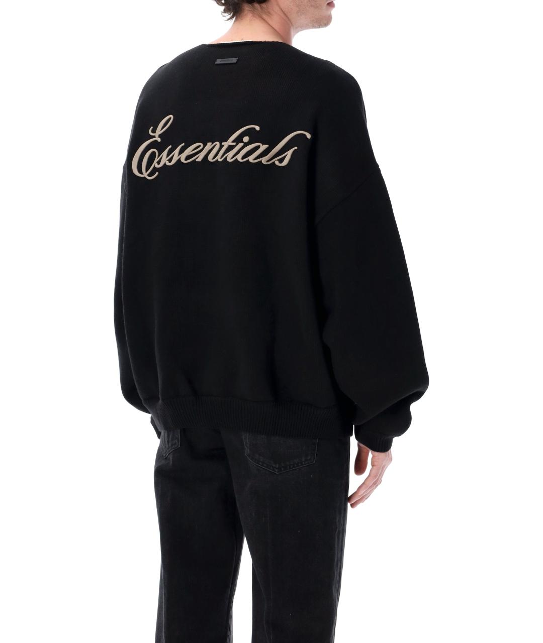 FEAR OF GOD ESSENTIALS Черный шерстяной джемпер / свитер, фото 3