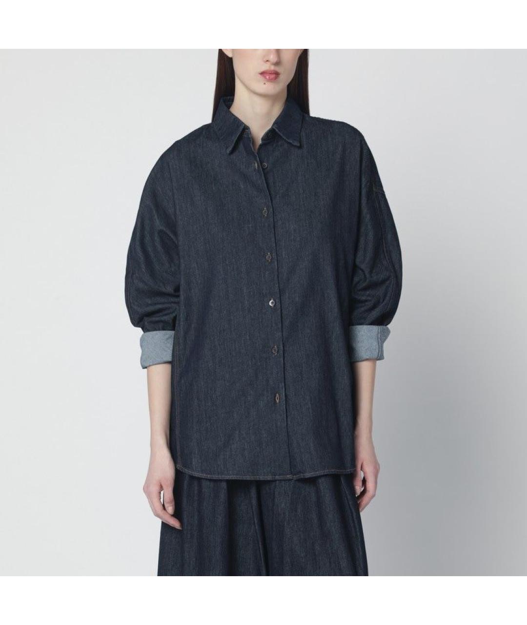 DRIES VAN NOTEN Синяя хлопковая рубашка, фото 3