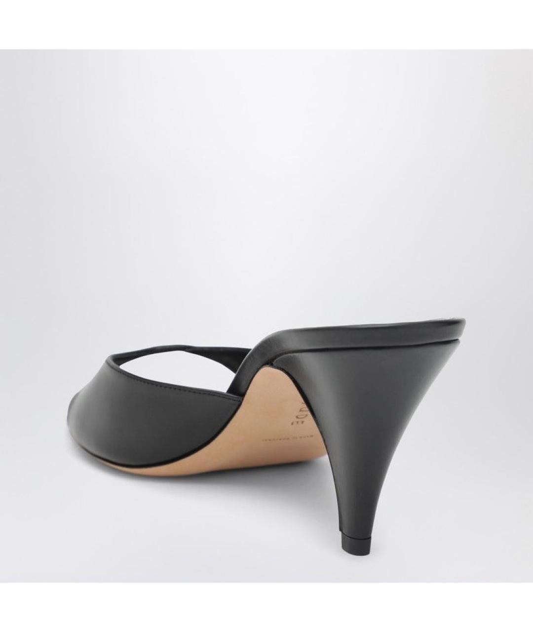 JUDE Черные кожаные мюли, фото 3