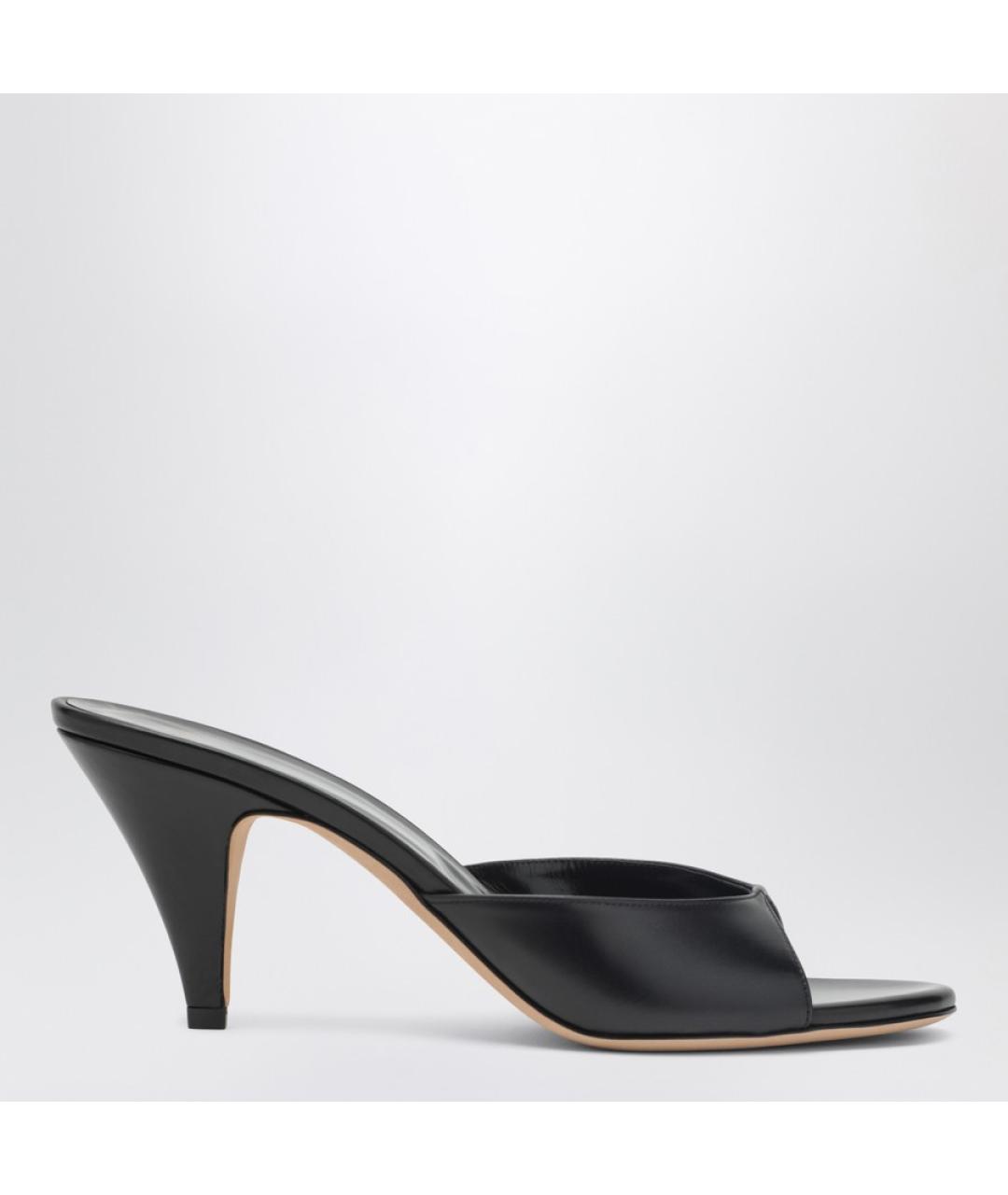 JUDE Черные кожаные мюли, фото 4