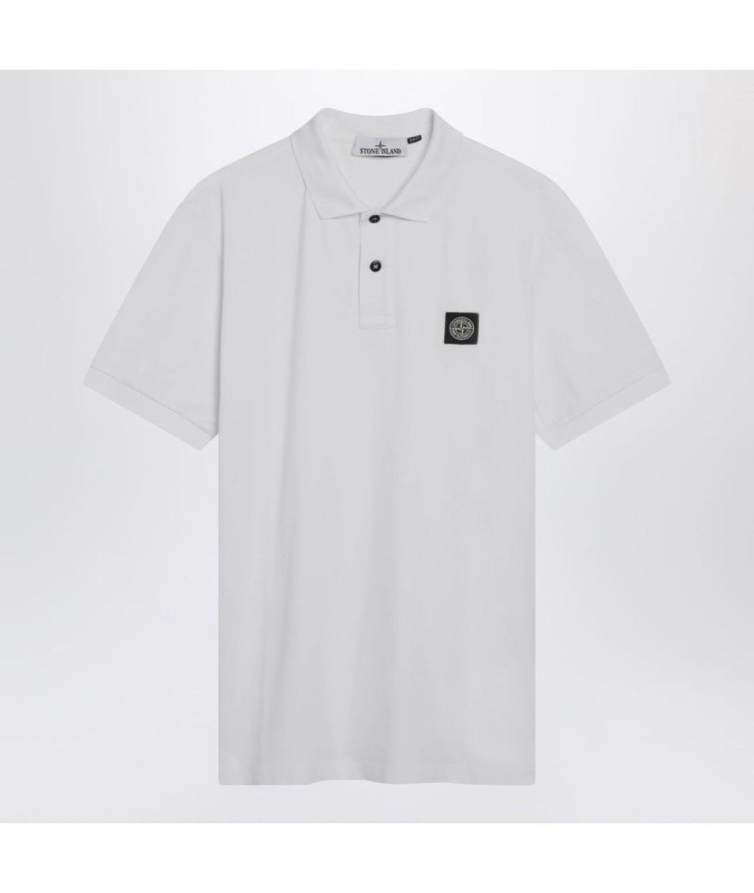 STONE ISLAND Белая хлопковая футболка, фото 3