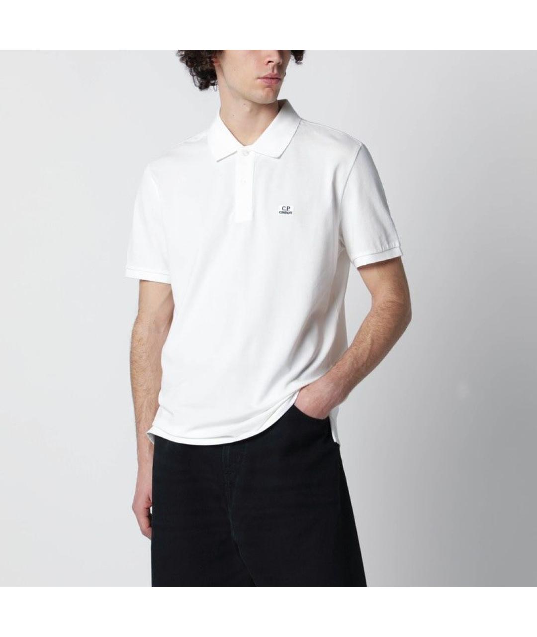 CP COMPANY Белое хлопковое поло с коротким рукавом, фото 2