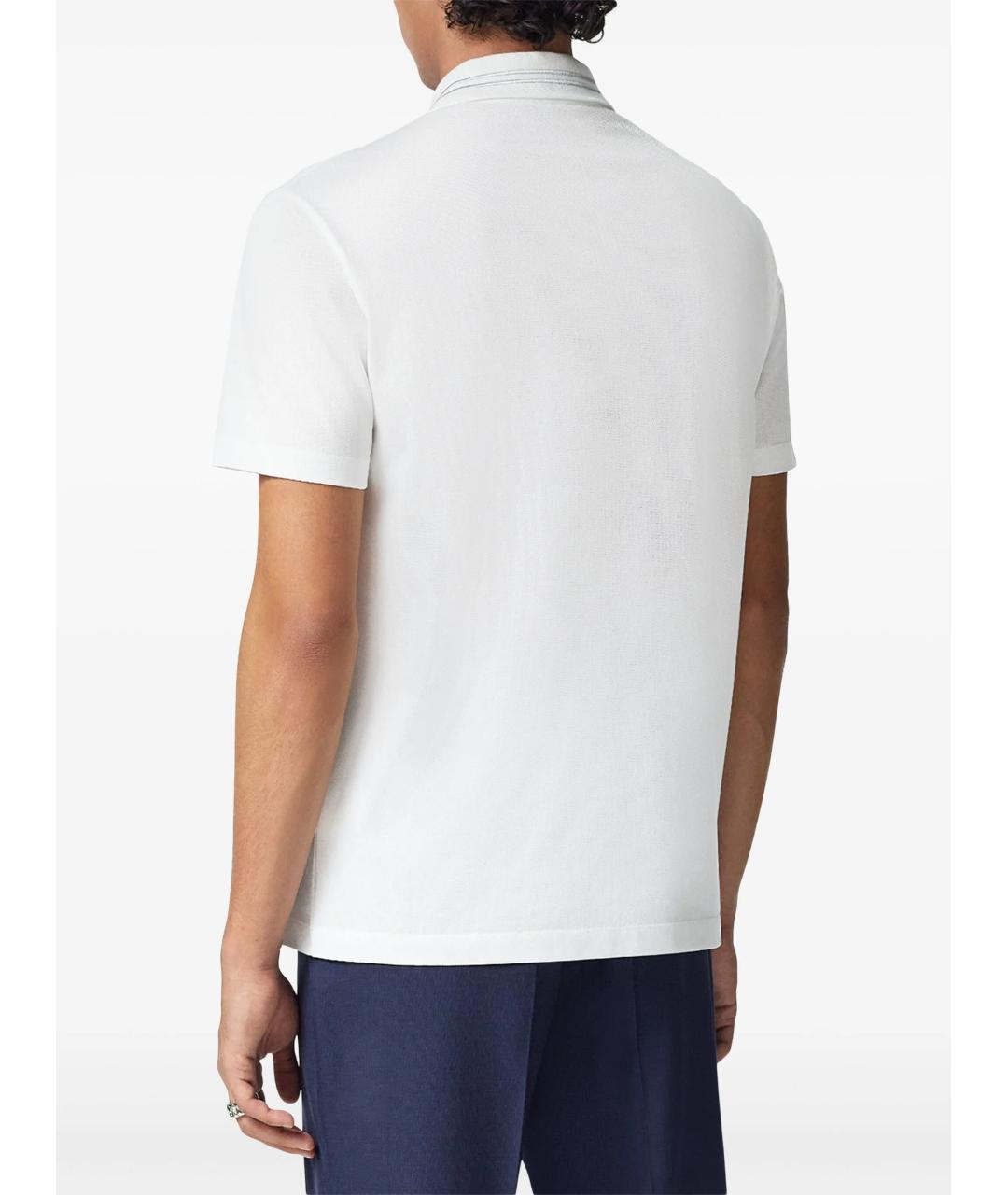 VERSACE Белая хлопковая футболка, фото 4