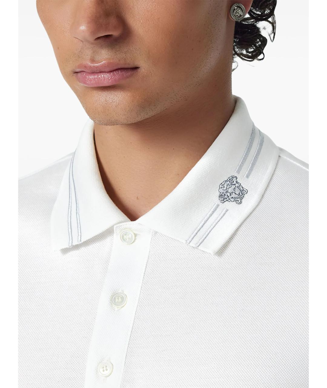 VERSACE Белая хлопковая футболка, фото 5