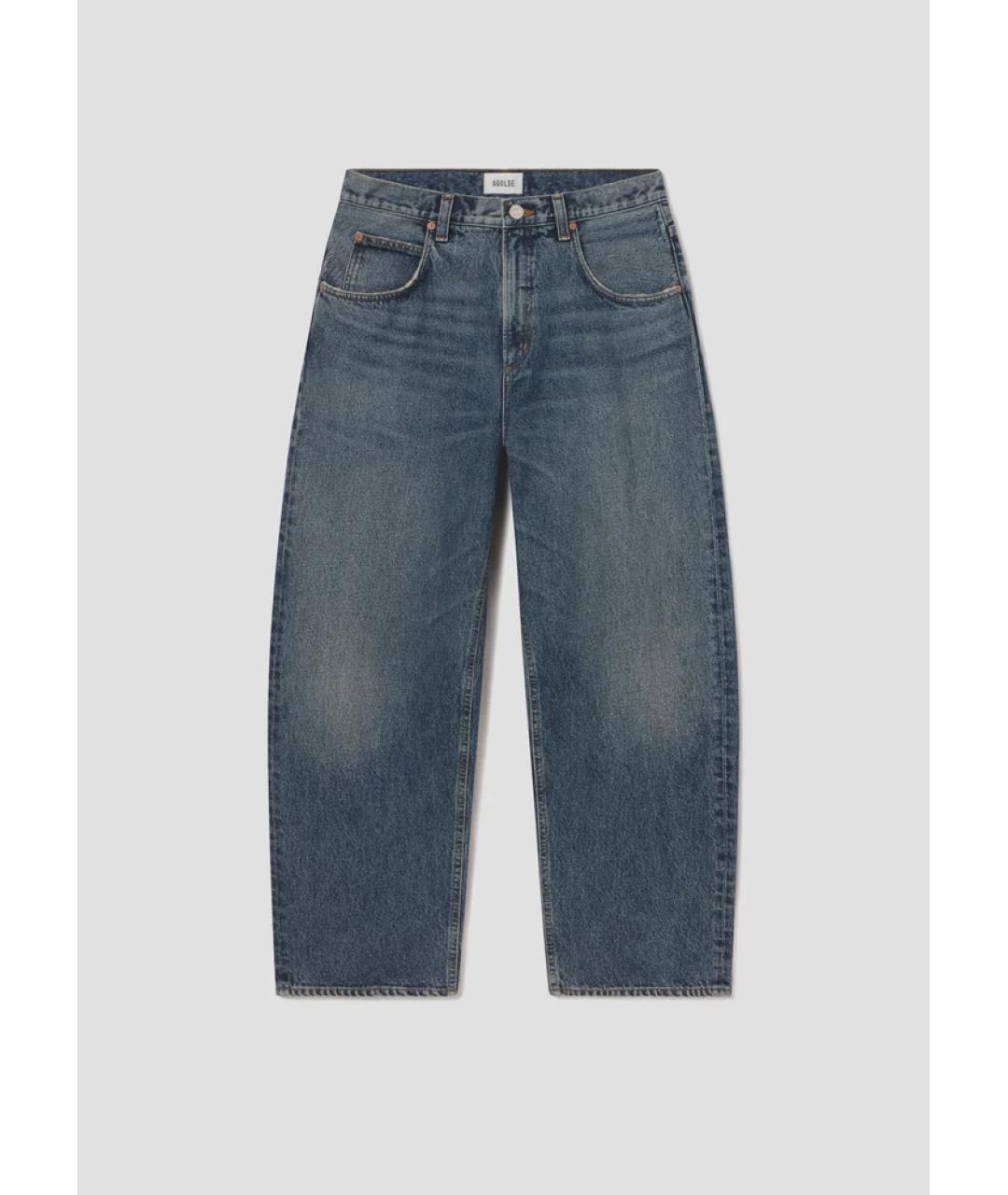 AGOLDE Синие хлопковые прямые джинсы, фото 4