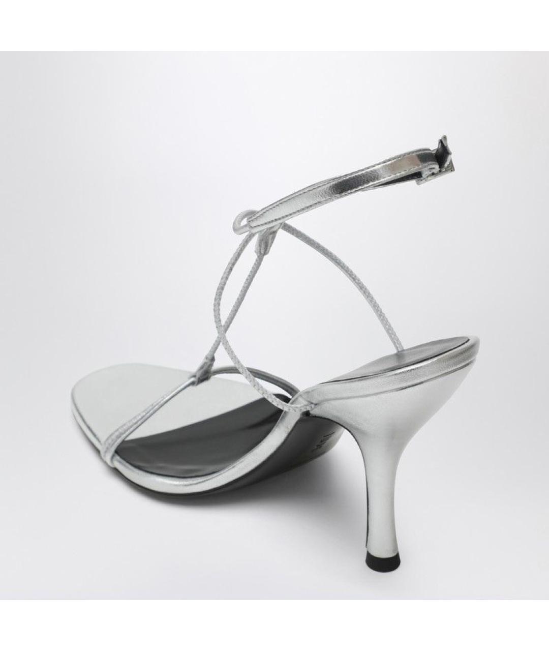 JUDE Серебряные кожаные босоножки, фото 3
