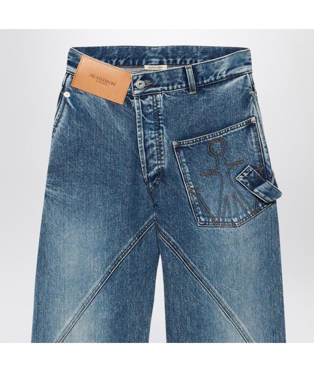J.W.ANDERSON Синие хлопковые прямые джинсы, фото 2