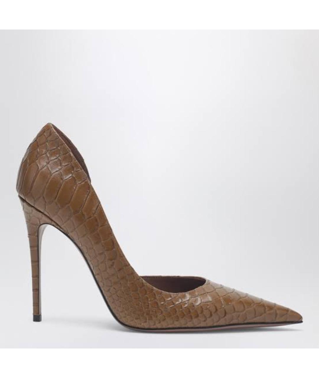 PARIS TEXAS Коричневые кожаные туфли, фото 4