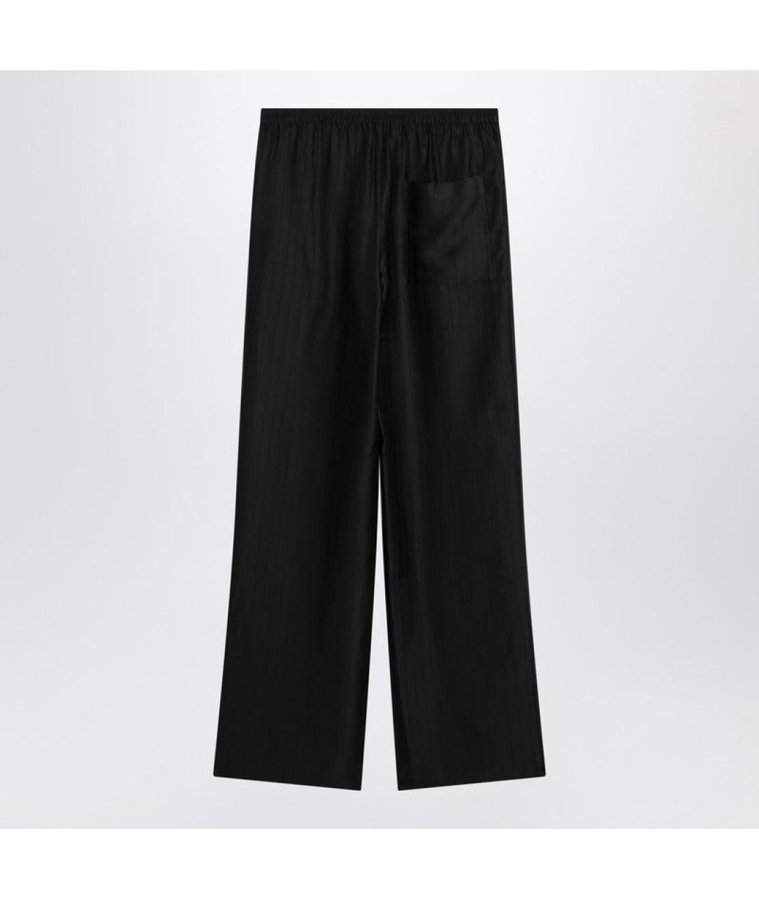 LOULOU STUDIO Черные вискозные прямые брюки, фото 2