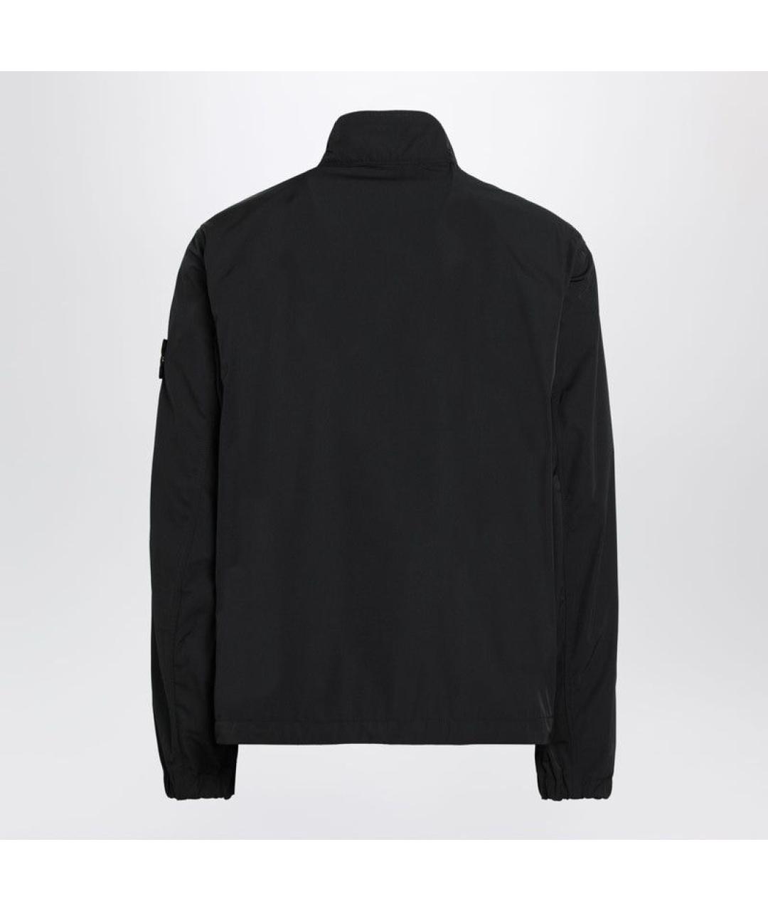 STONE ISLAND Черная полиэстеровая куртка, фото 2