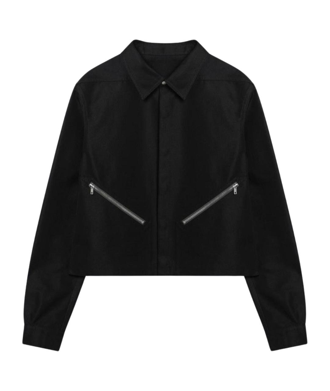 RICK OWENS Черная хлопковая куртка, фото 1