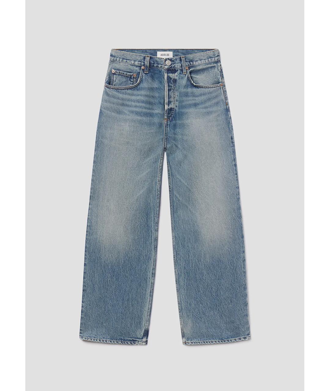 AGOLDE Голубые хлопковые прямые джинсы, фото 4
