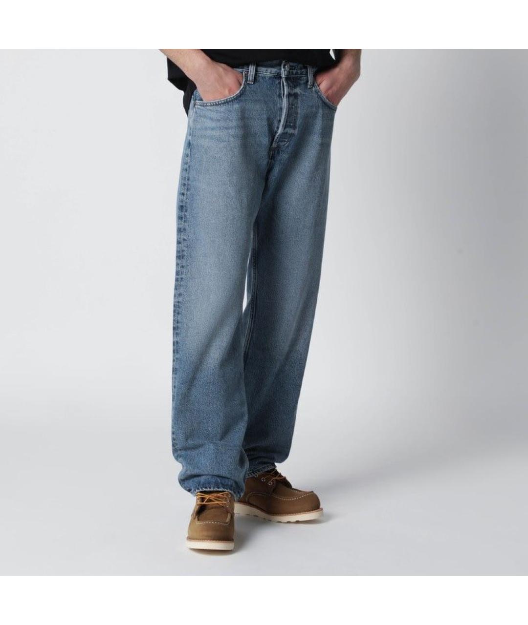 AGOLDE Голубые хлопковые прямые джинсы, фото 2