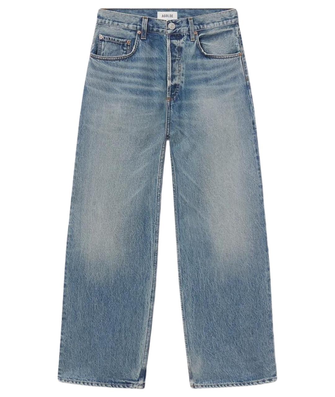 AGOLDE Голубые хлопковые прямые джинсы, фото 1