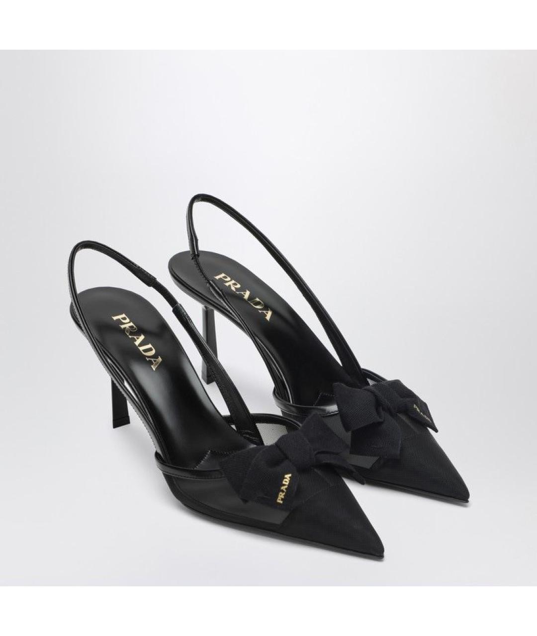 PRADA Черные кожаные туфли, фото 3