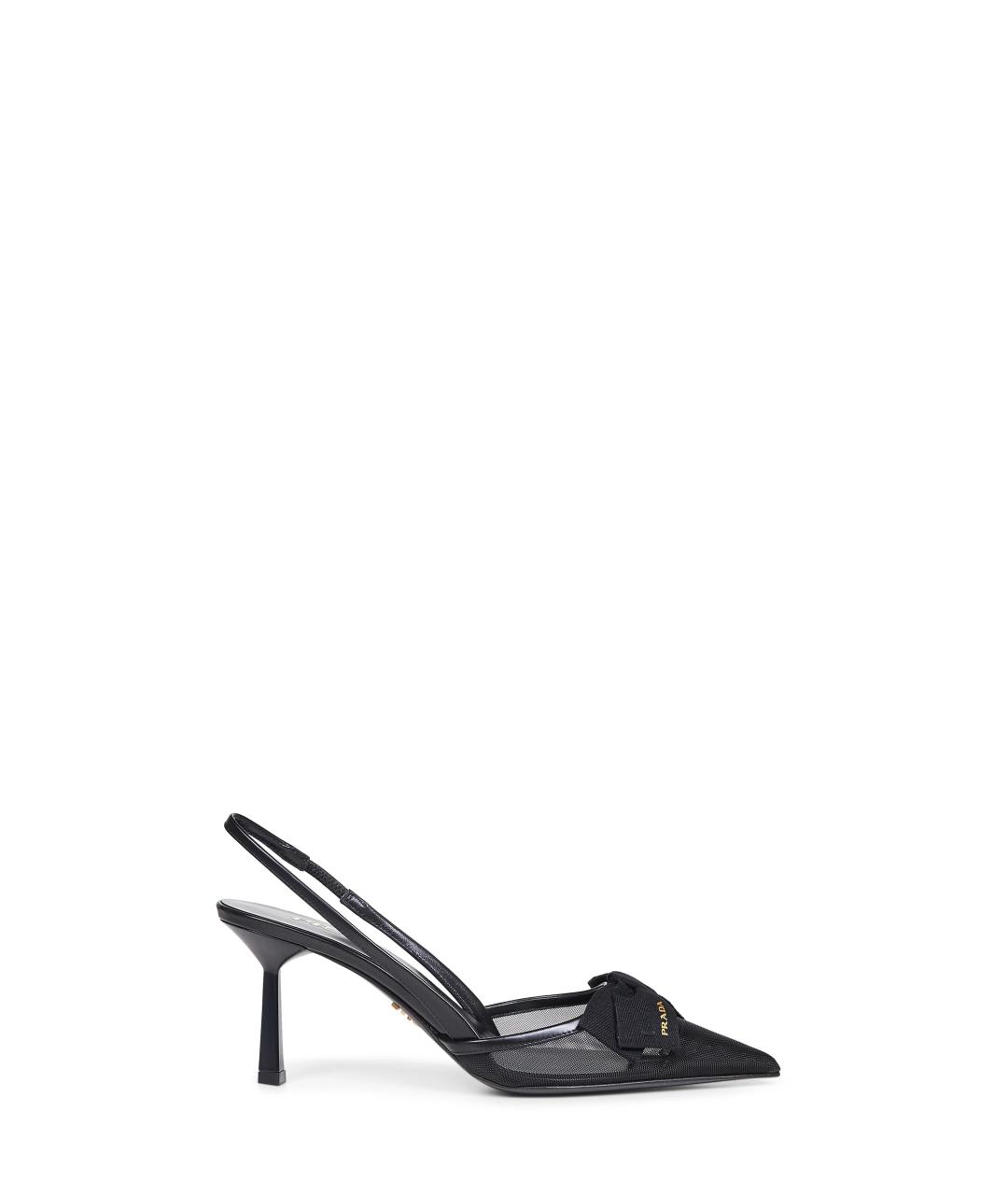 PRADA Черные кожаные туфли, фото 1