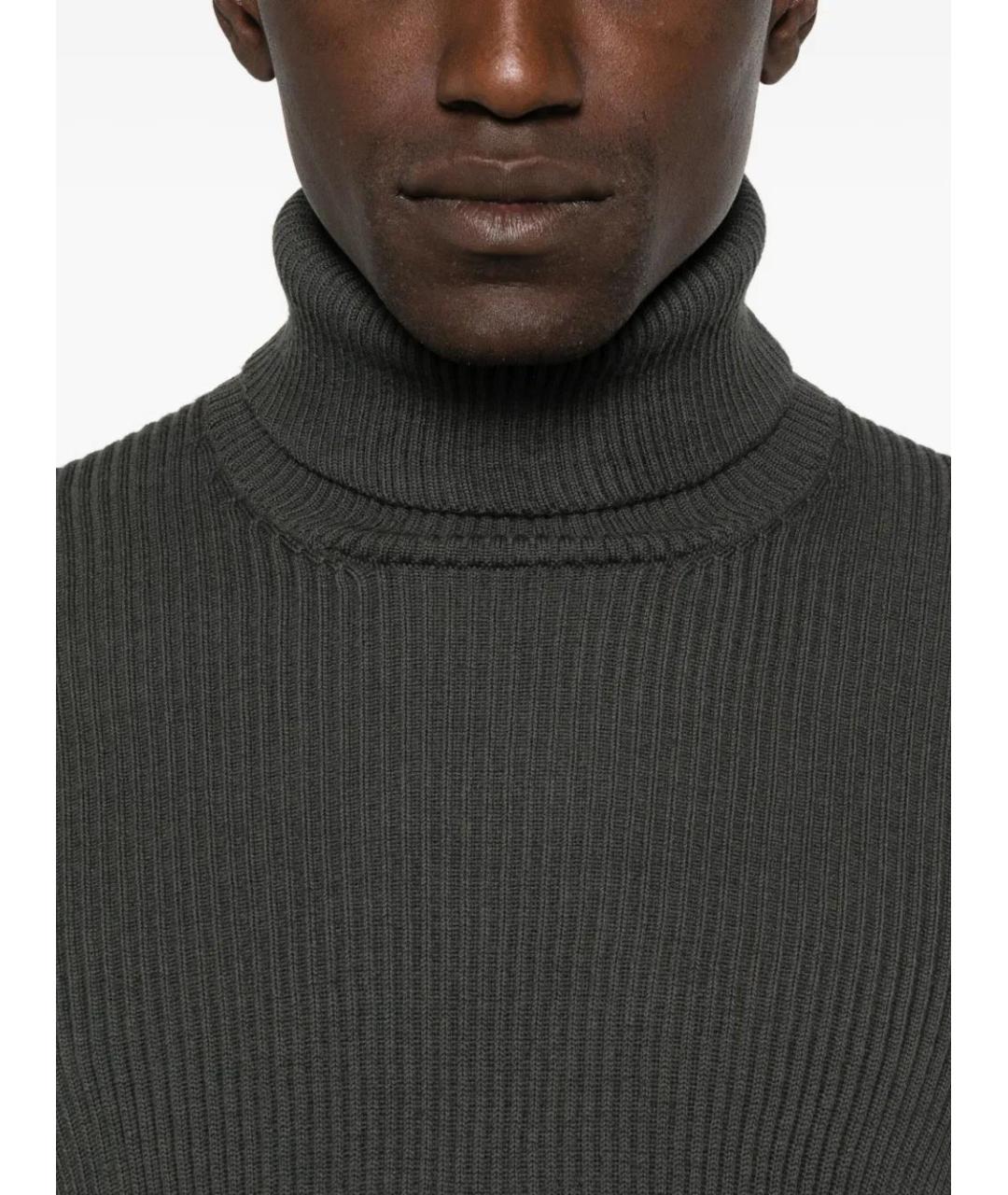 STONE ISLAND Серый шерстяной джемпер / свитер, фото 5