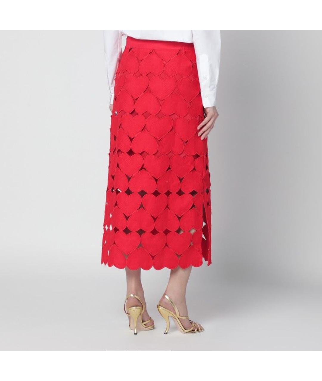 FARM RIO Красная льняная юбка миди, фото 2