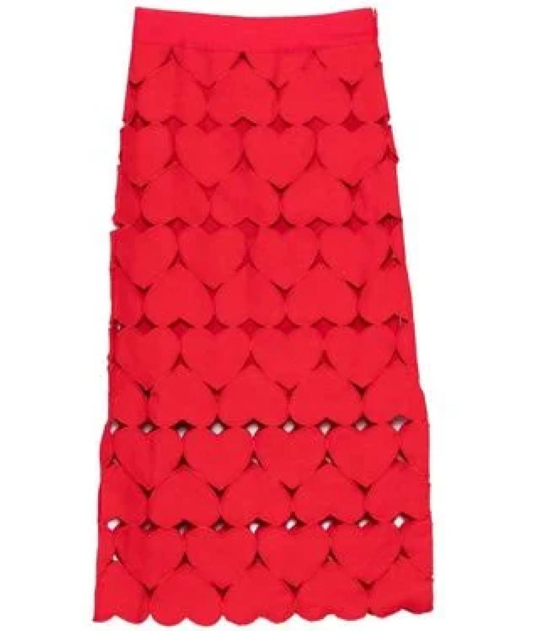 FARM RIO Красная льняная юбка миди, фото 1