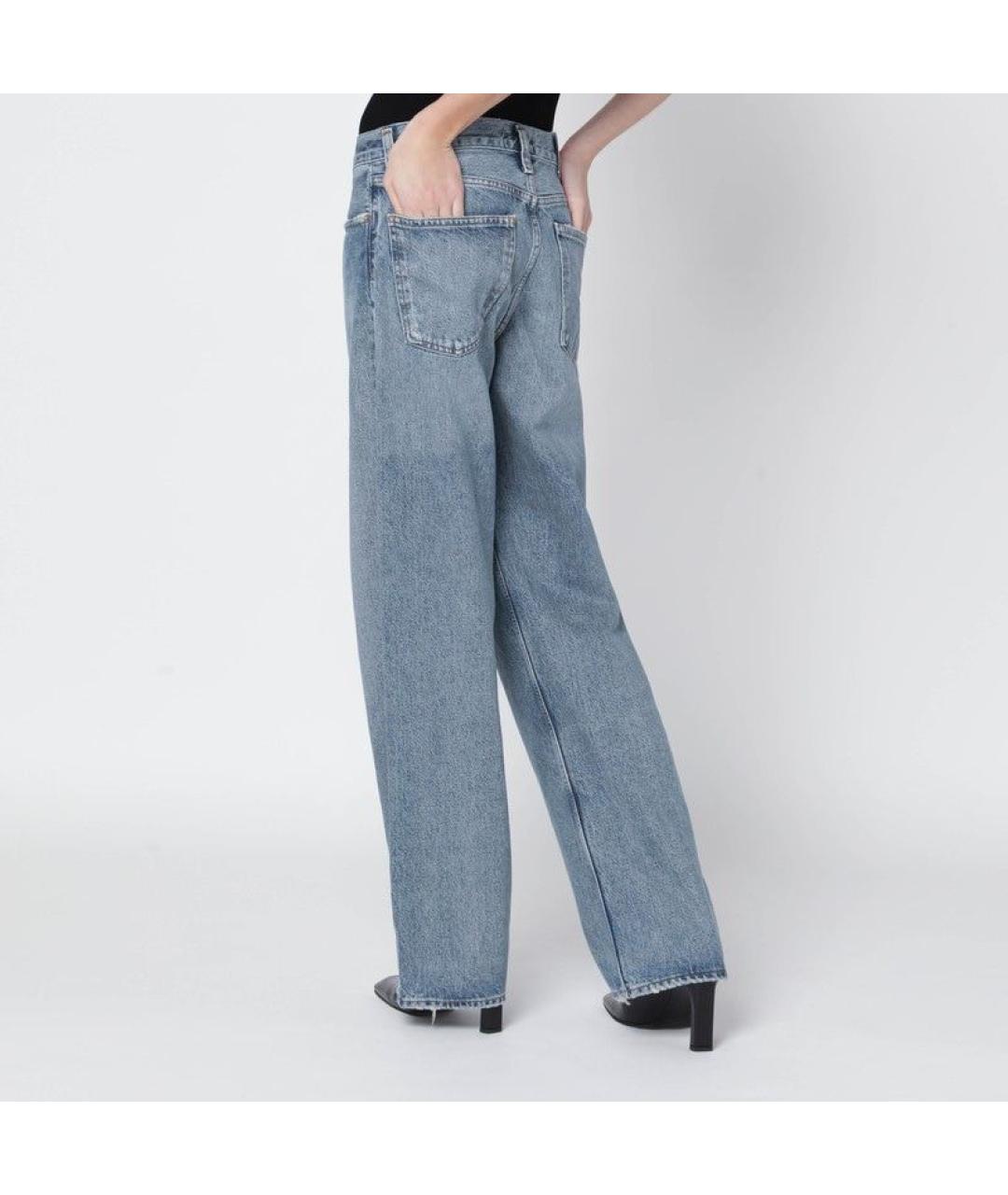 AGOLDE Голубые хлопковые прямые джинсы, фото 3