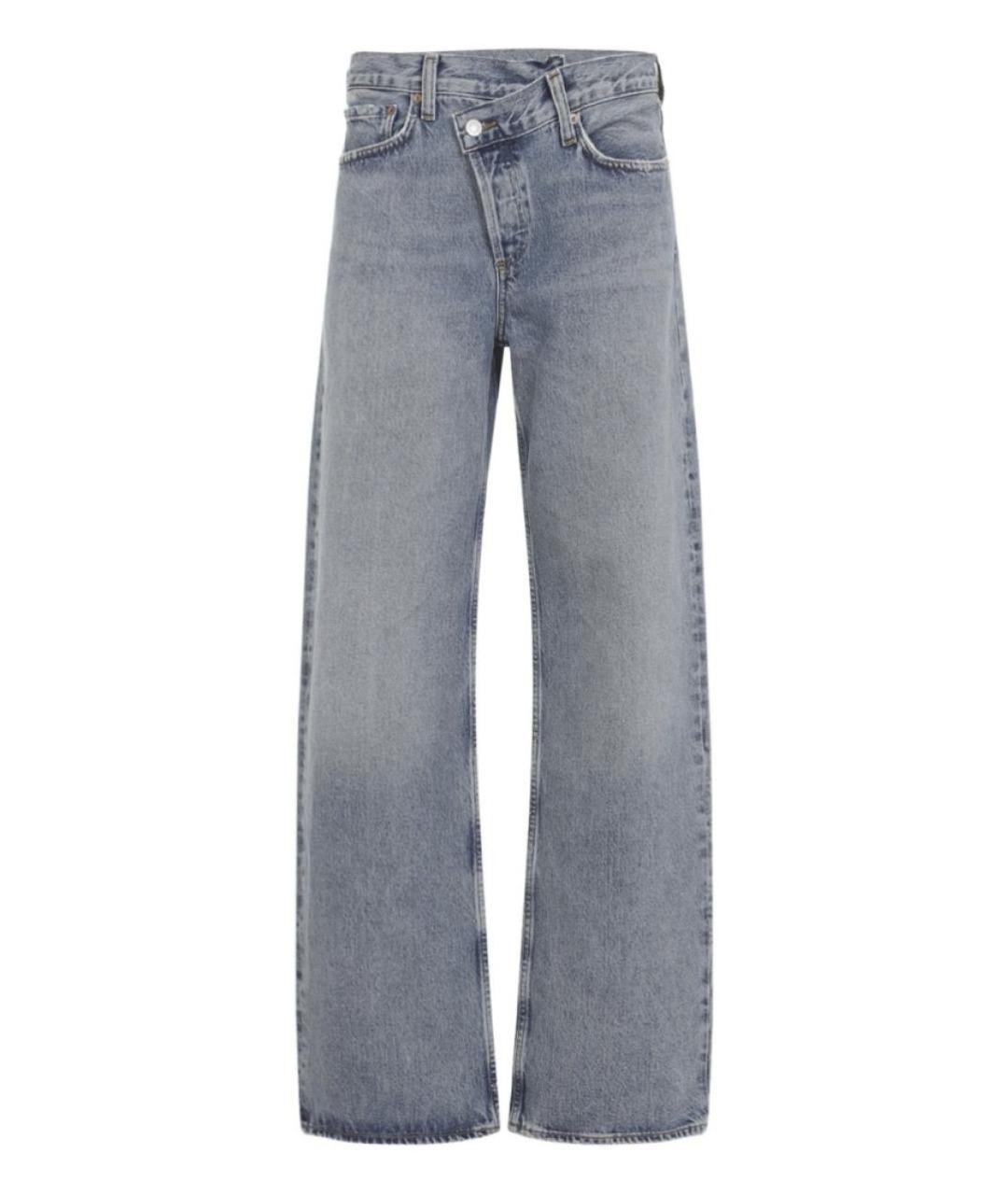 AGOLDE Голубые хлопковые прямые джинсы, фото 1