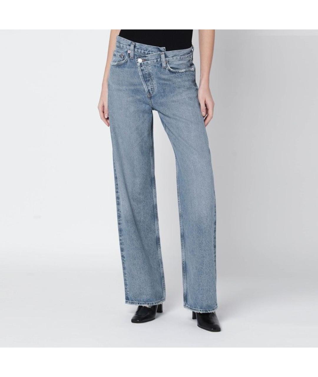 AGOLDE Голубые хлопковые прямые джинсы, фото 2