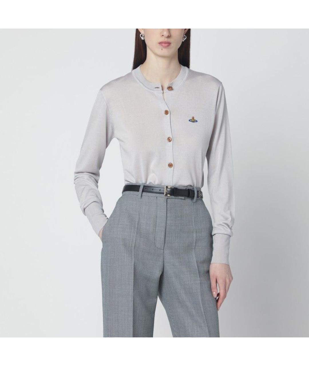 VIVIENNE WESTWOOD Серый шерстяной кардиган, фото 2