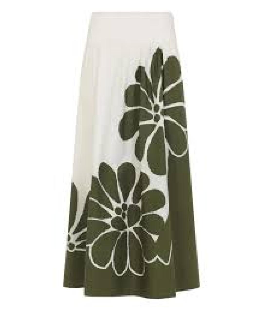 FARM RIO Зеленая хлопковая юбка миди, фото 1