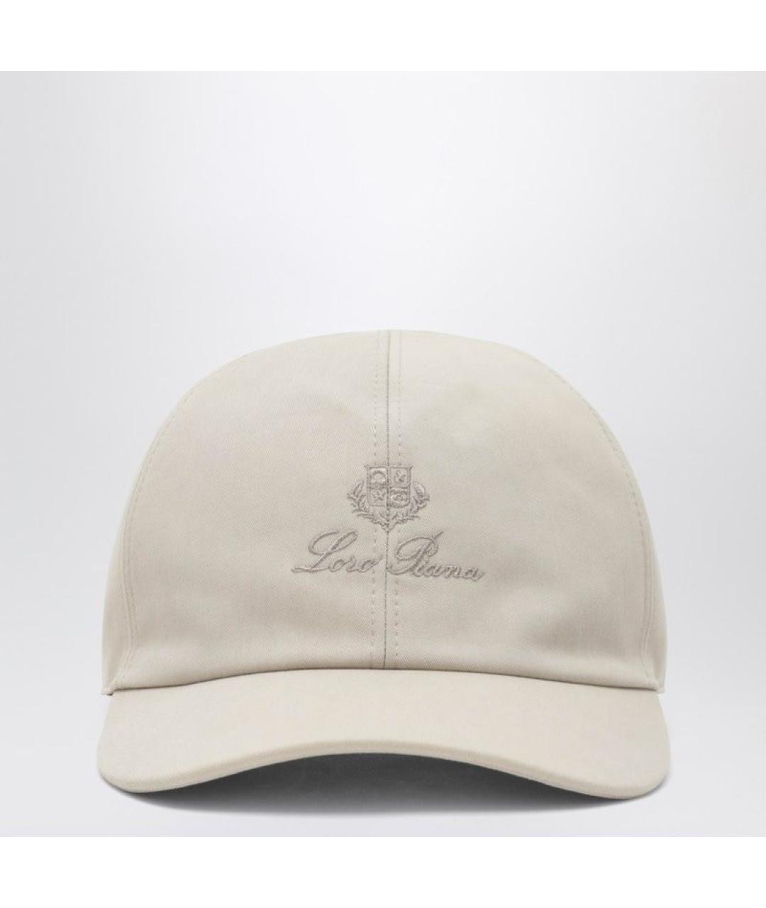 LORO PIANA Бежевая хлопковая кепка/бейсболка, фото 3