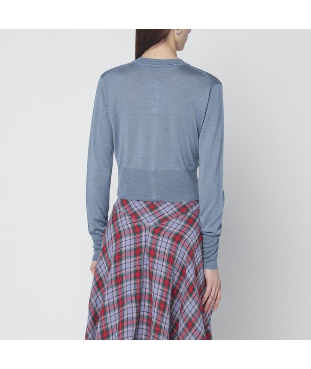 VIVIENNE WESTWOOD Голубой шерстяной кардиган, фото 4