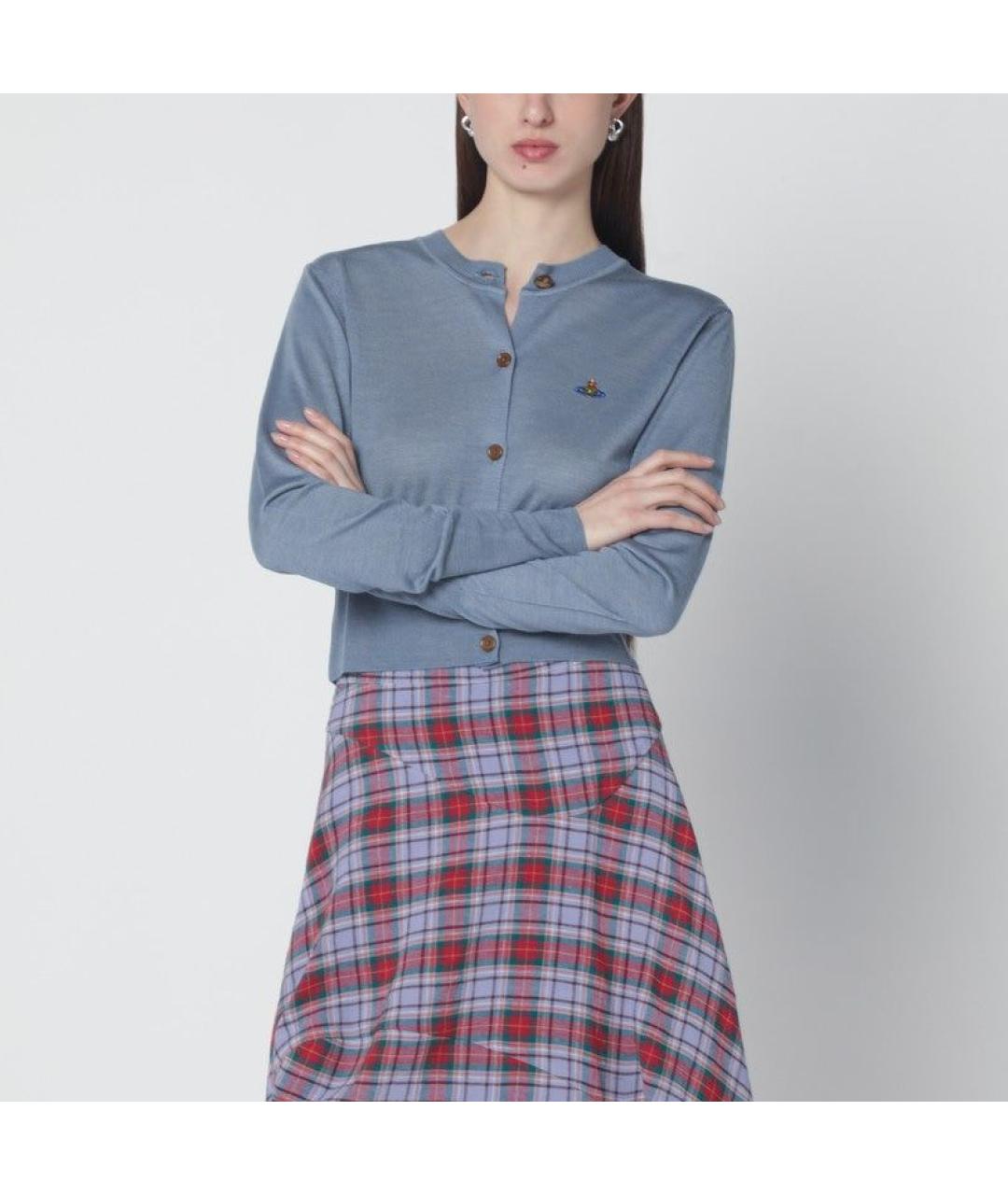 VIVIENNE WESTWOOD Голубой шерстяной кардиган, фото 5