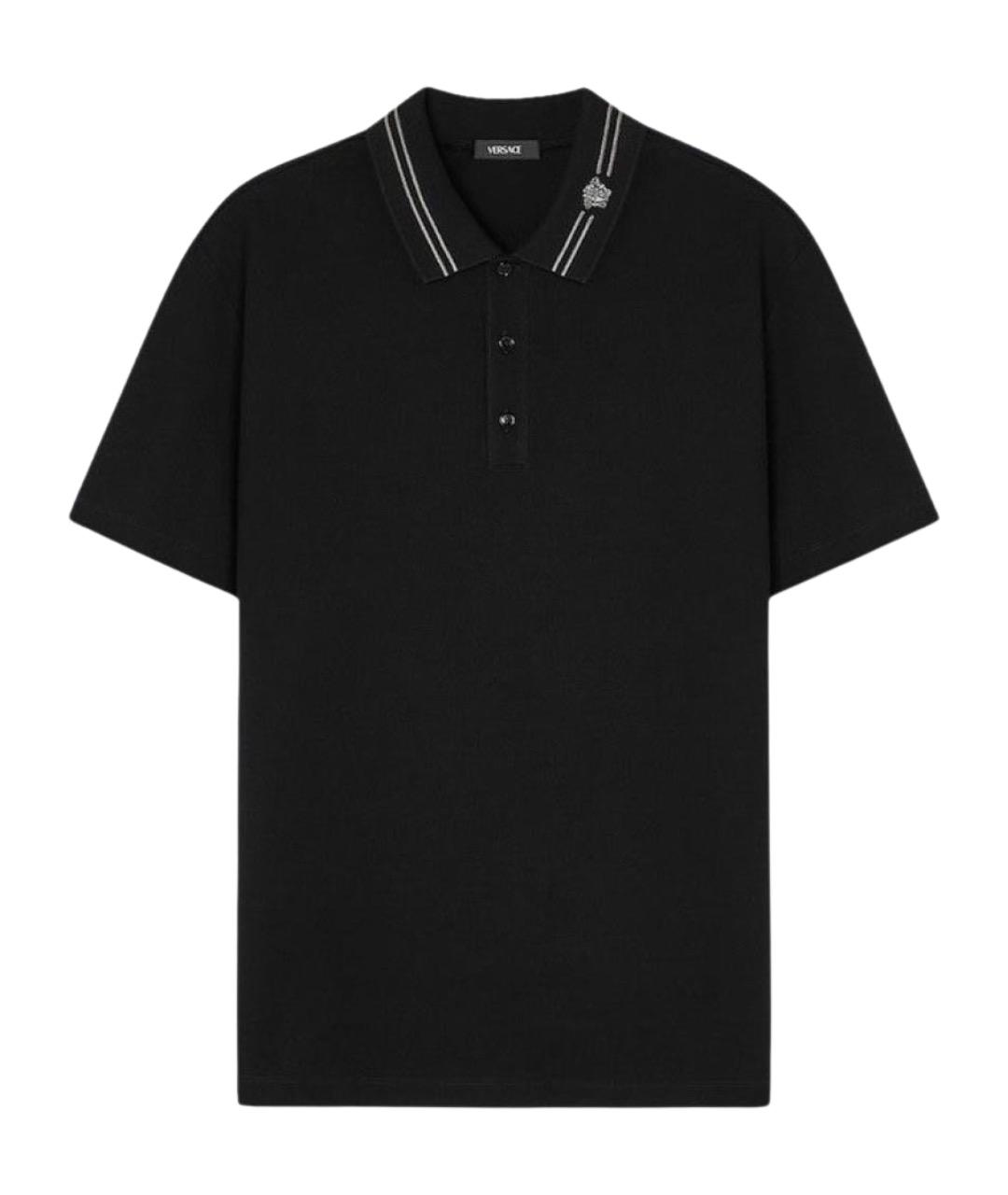 VERSACE Черная хлопковая футболка, фото 1