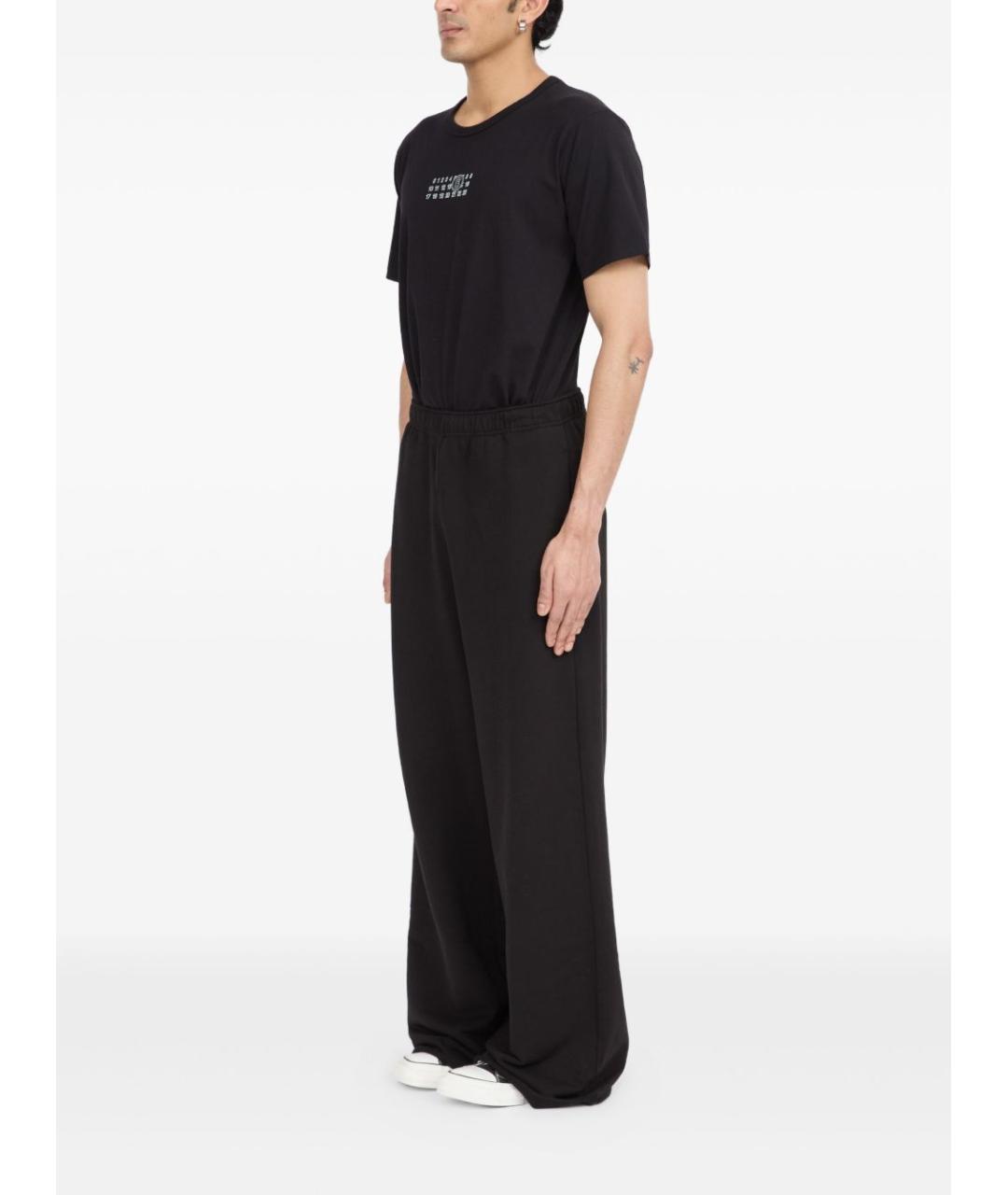 MM6 MAISON MARGIELA Черные хлопковые повседневные брюки, фото 3