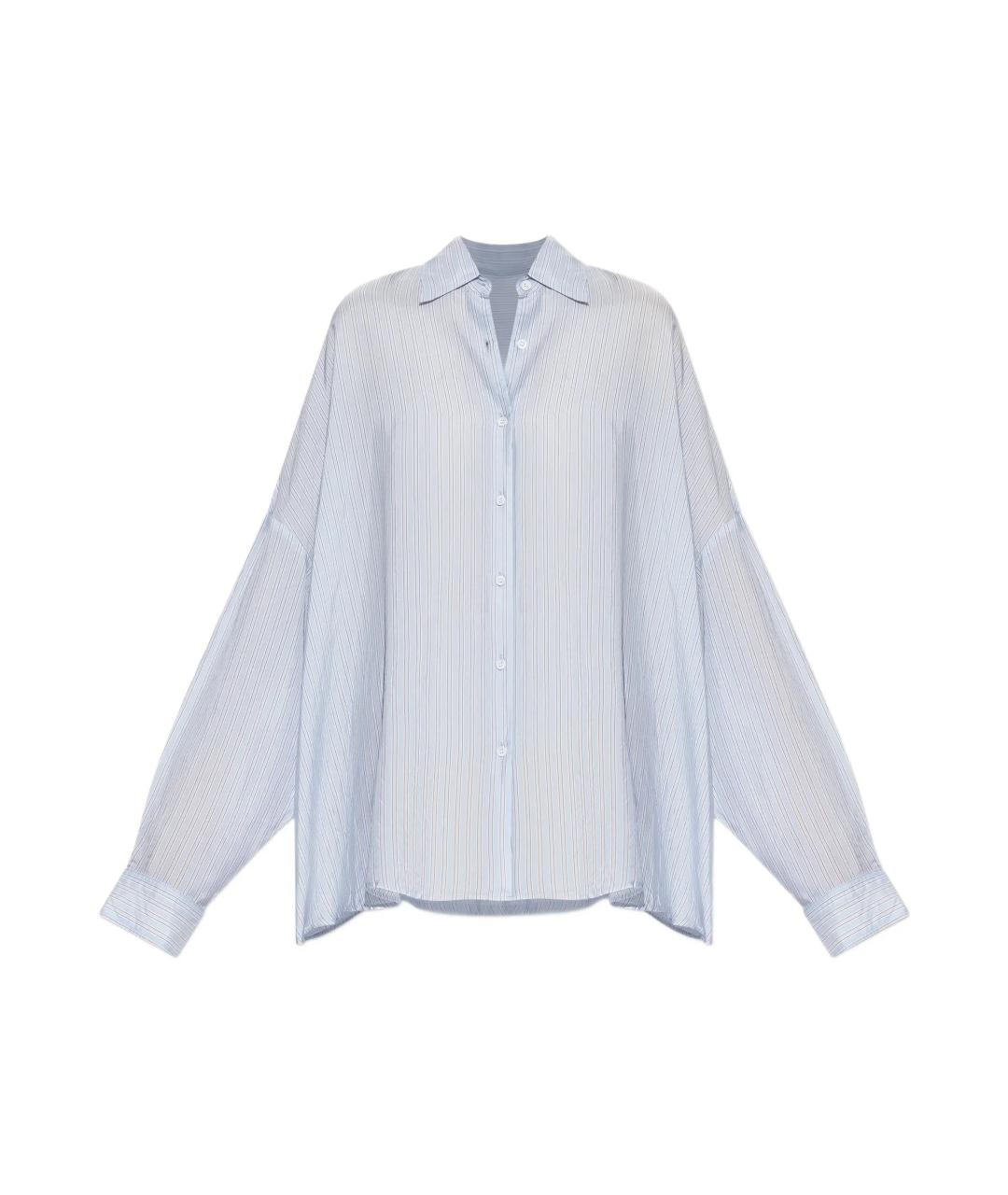 DRIES VAN NOTEN Голубая вискозная рубашка, фото 1