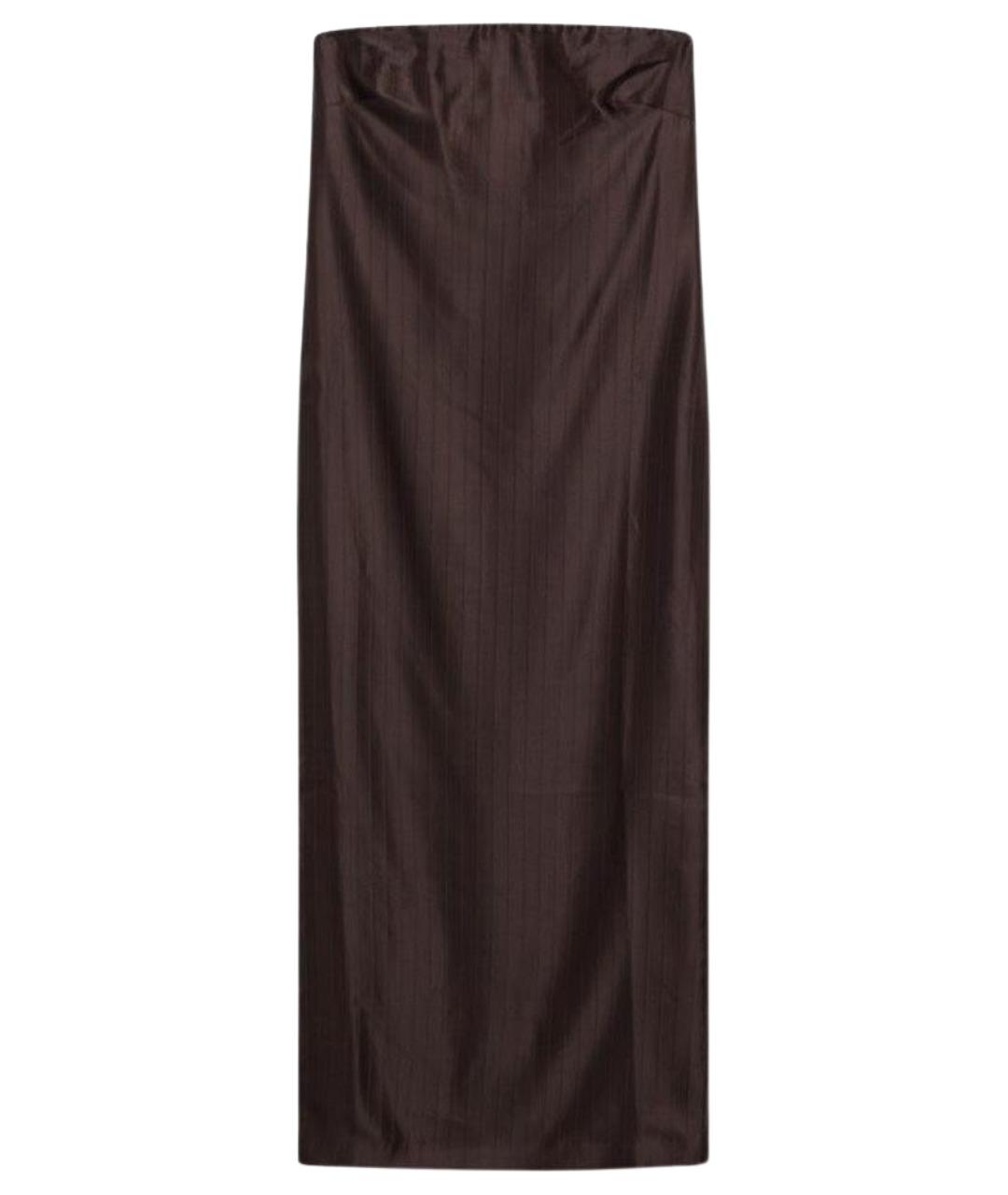 LOULOU STUDIO Коричневое вискозное повседневное платье, фото 1