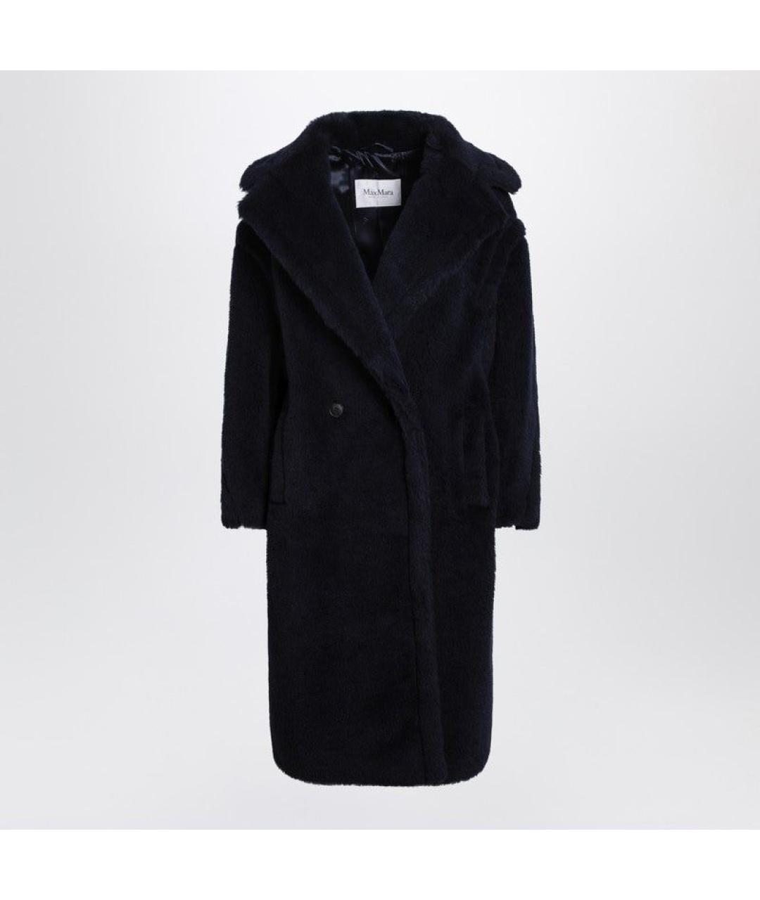 MAX MARA Темно-синее шерстяное пальто, фото 3