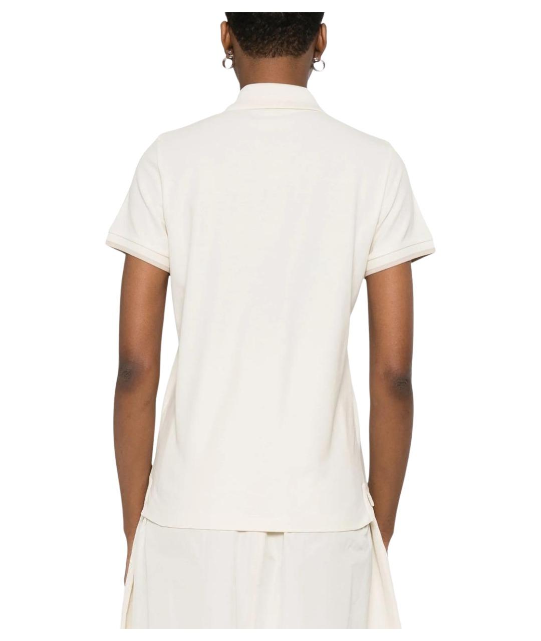 MONCLER Белая хлопковая футболка, фото 4